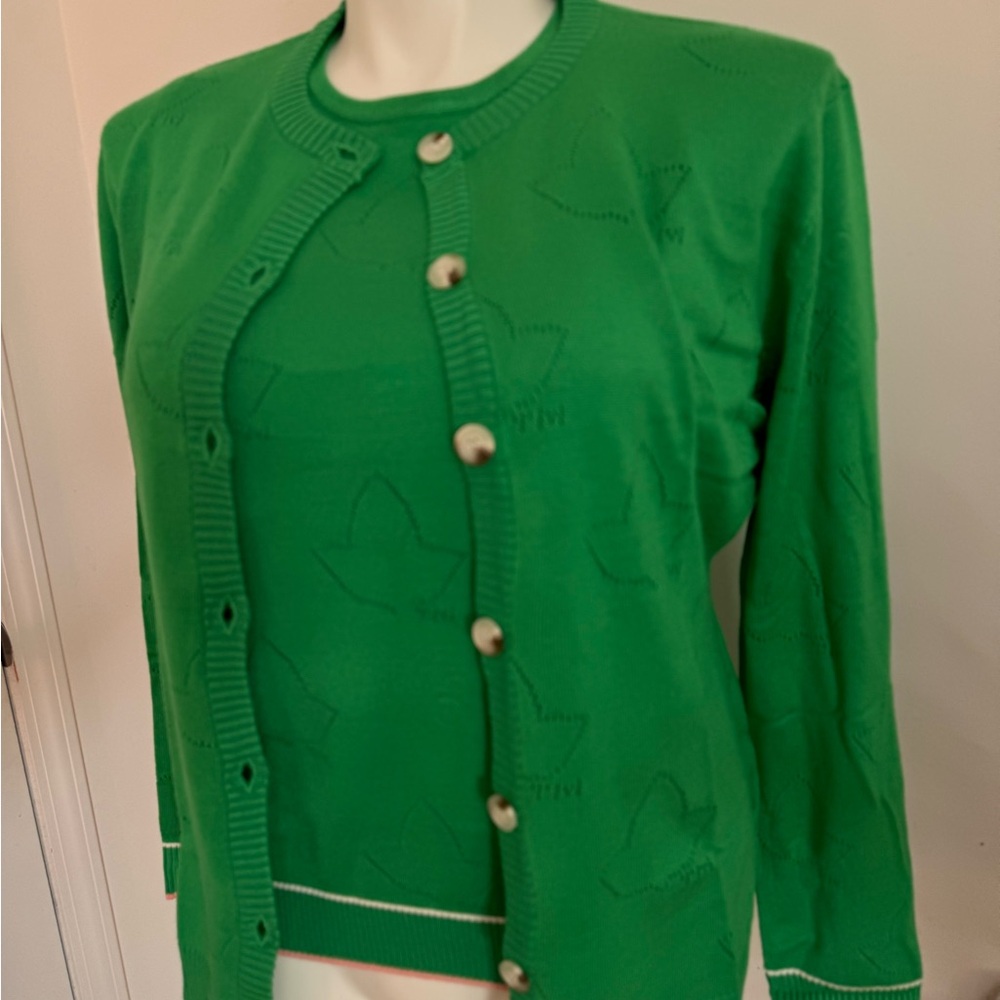 Green Two Piece Ivy Knit Set